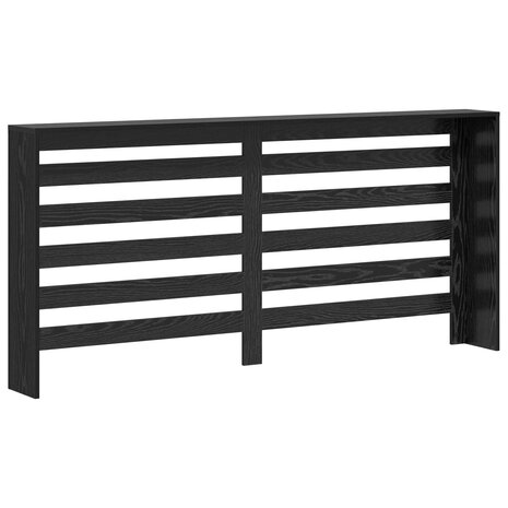 Radiatorafdekking Zwart Eiken 175 x 20 x 82 cm Bewerkt hout 6