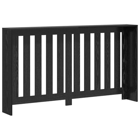 Radiatorafdekking Zwart Eiken 149 x 20 x 82 cm Bewerkt hout 6