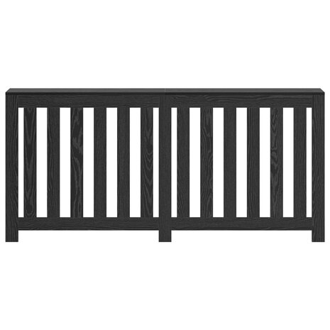 Radiatorafdekking Zwart Eiken 175 x 20 x 82 cm Bewerkt hout 4