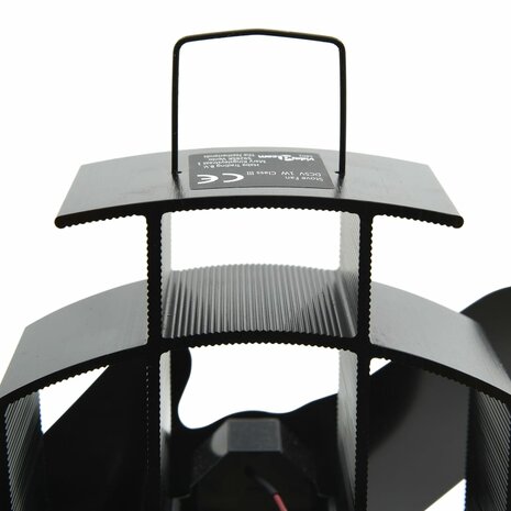 Kachelventilator met 2 vinnen zwart 6