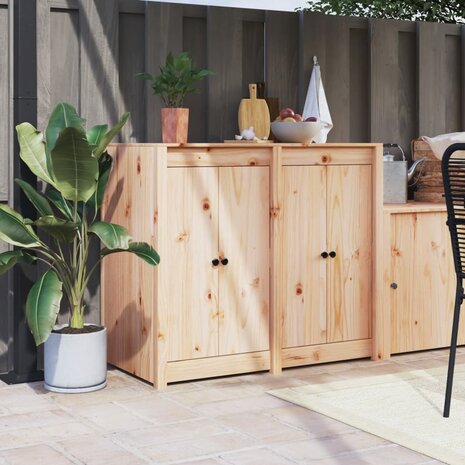 Kastdeurtjes voor buitenkeuken MEPPEL  2 st 50x9x82 cm grenenhout 1