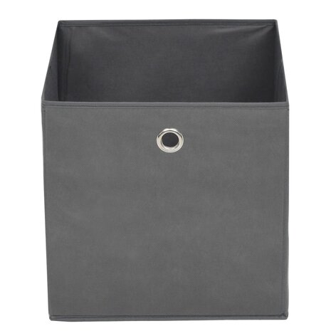 Opbergboxen 4 st 32x32x32 cm nonwoven stof grijs 3