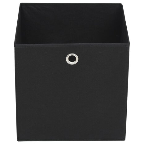Opbergboxen 4 st 28x28x28 cm nonwoven stof zwart 4