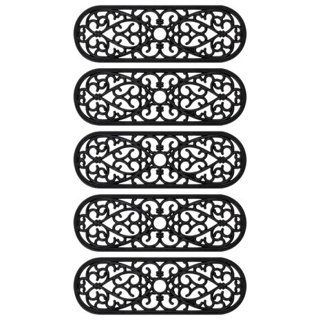 Trapmatten 5 st 25x75 cm rubber 3