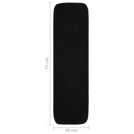 Trapmatten 15 st anti-slip rechthoekig 75x20 cm zwart 6