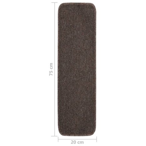 Trapmatten 15 st anti-slip rechthoekig 75x20 cm bruin 6