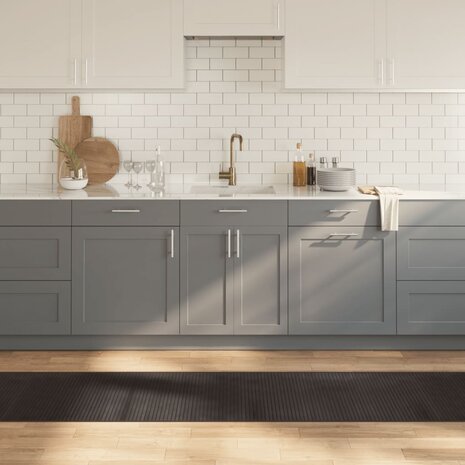 Vloerkleed rechthoekig 60x300 cm bamboe donkerbruin 1