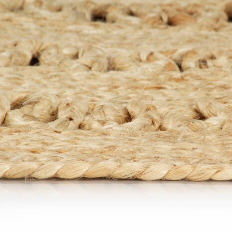 Vloerkleed handgemaakt 90 cm gevlochten jute 3