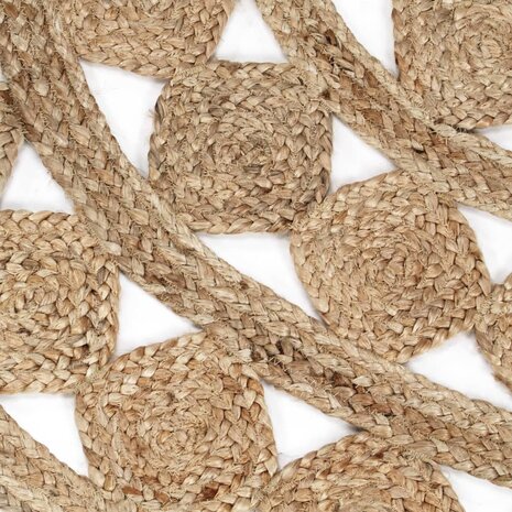 Vloerkleed handgemaakt 90 cm gevlochten jute 4