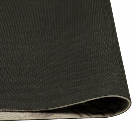 Keukenmat wasbaar koffieprint 60x180 cm fluweel grijs 4