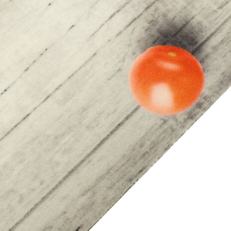 Keukenmat wasbaar tomatenprint 45x150 cm fluweel 3