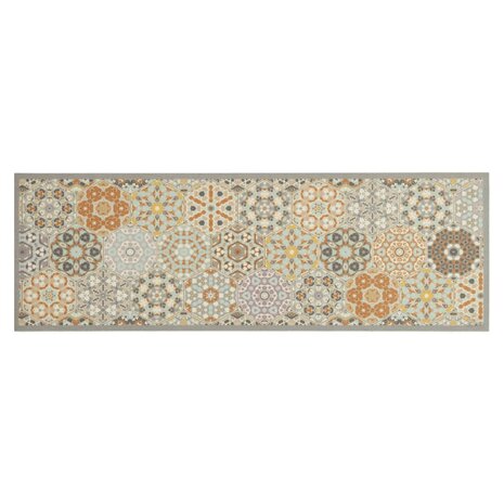 Keukenmat wasbaar zeshoekpastelprint 60x180 cm fluweel 2