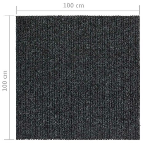 Droogloopmat 100x100 cm antracietkleurig 6