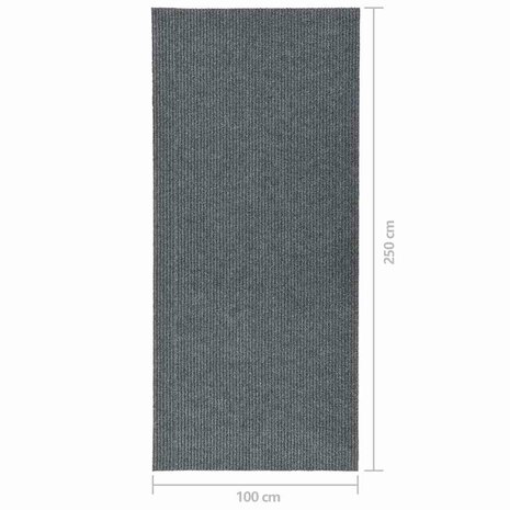 Droogloopmat 100x250 cm grijs 7