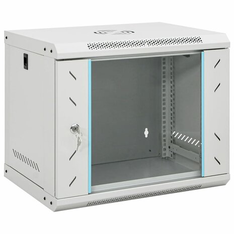Netwerkkast wandgemonteerd 9U 19" IP20 53x40x45 cm 1