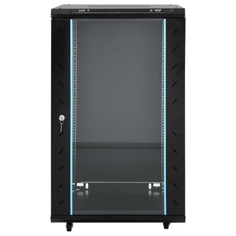 Netwerkkast 18U 19" IP20 60x60x100 cm zwart 3