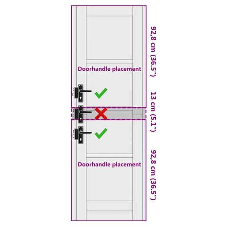 Binnendeur Wit 61 x 198,5 cm Multiplex 9