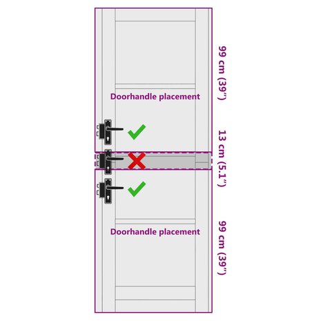 Binnendeur Wit 73,5 x 211 cm Multiplex 9