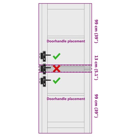 Binnendeur Wit 78 x 211 cm Multiplex 9