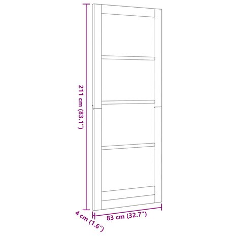 Binnendeur Wit 83 x 211 cm Multiplex 8