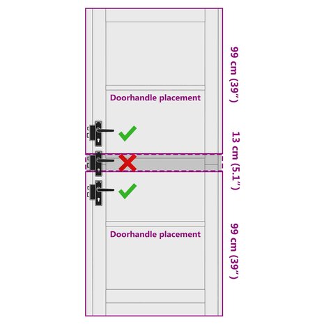 Binnendeur Wit 86 x 211 cm Multiplex 9