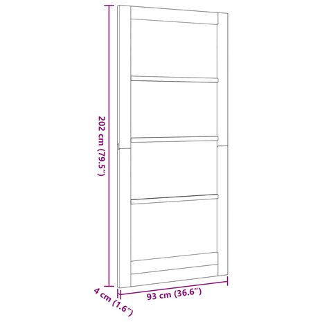 Binnendeur Wit 93 x 202 cm Multiplex 8