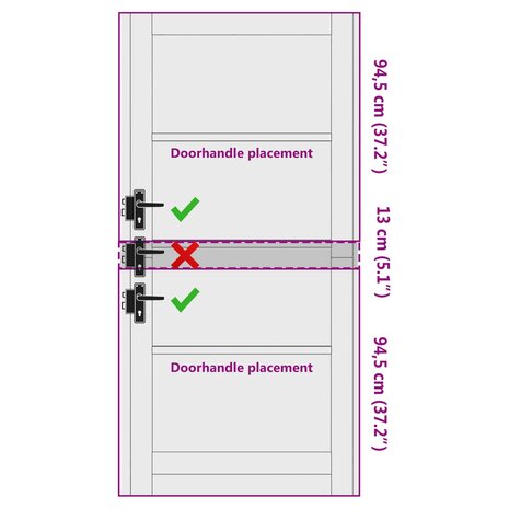 Binnendeur Wit 93 x 202 cm Multiplex 9