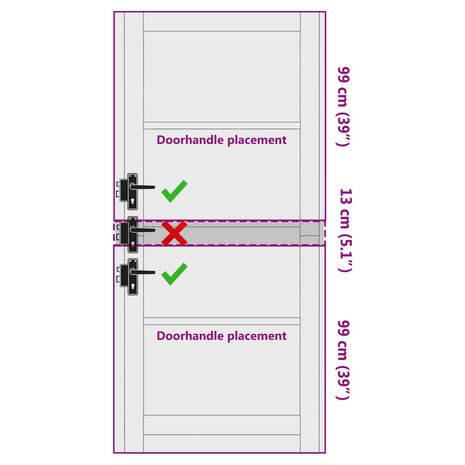Binnendeur Wit 93 x 211 cm Multiplex 9