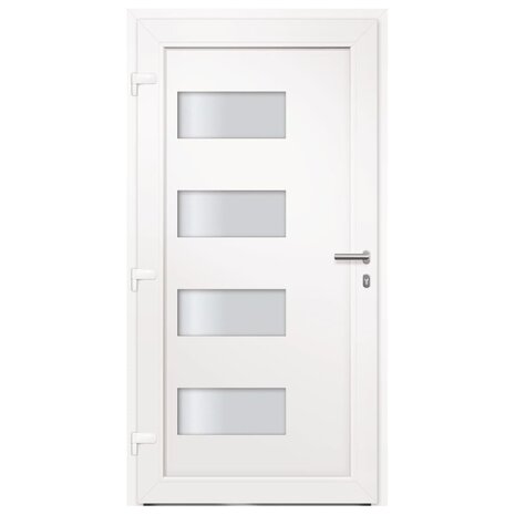 Voordeur 110x210 cm aluminium en PVC antraciet 5