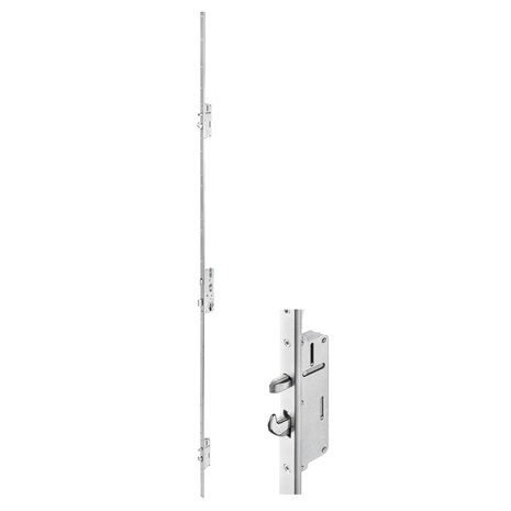 Voordeur 100x210 cm aluminium en PVC wit 7