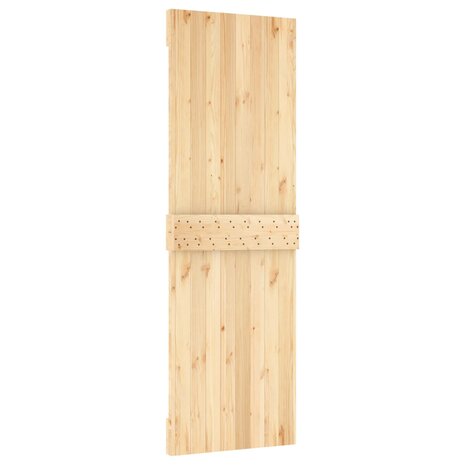 Schuifdeur Naturel en Zwart 70 x 210 cm Massief Grenenhout 5