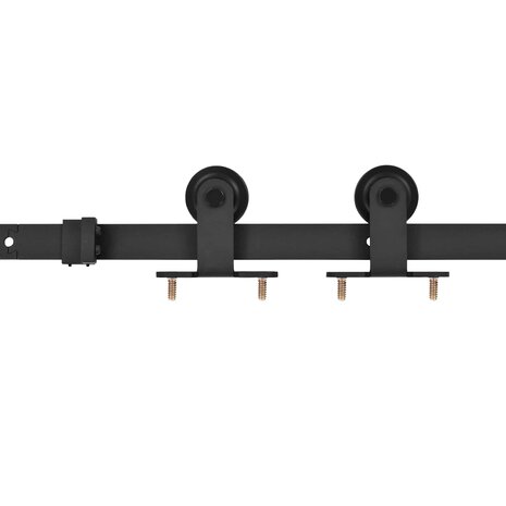 Schuifdeur Naturel en Zwart 70 x 210 cm Massief Grenenhout 9