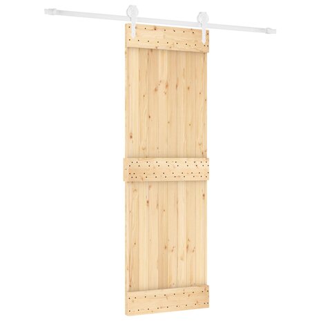 Schuifdeur Natuurlijk en Wit 70 x 210 cm Massief Grenenhout 2