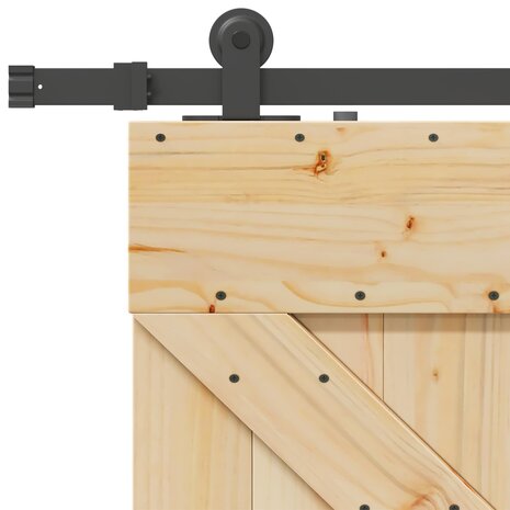 Schuifdeur NARVIK 80 x 210 cm (152,5 cm) Naturel en Zwart 7