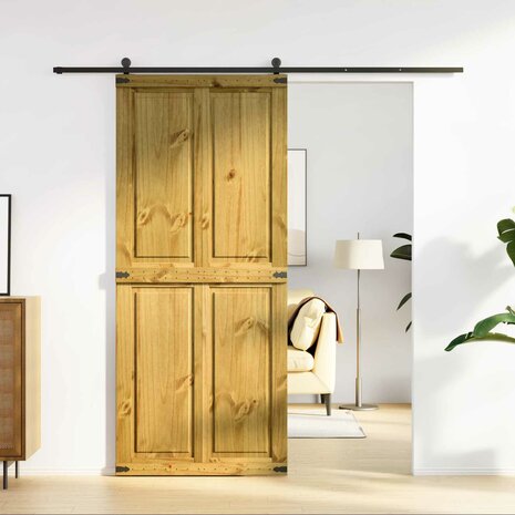 Schuifdeur Corona HoningBruin 90 x 210 cm Massief grenenhout 1