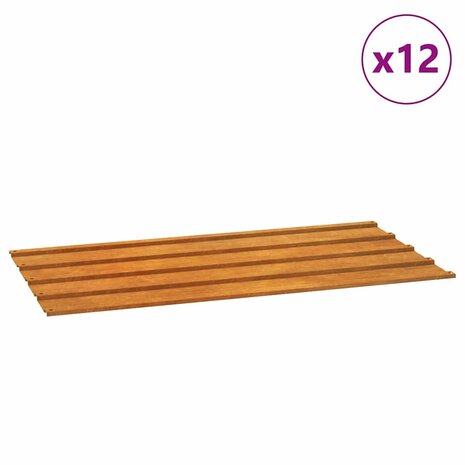 Dakpanelen 12 st 80x44 cm cortenstaal roestig 2