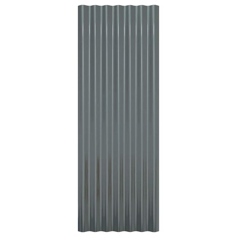Dakpanelen 12 st 100x36 cm gegalvaniseerd staal antracietkleurig 4