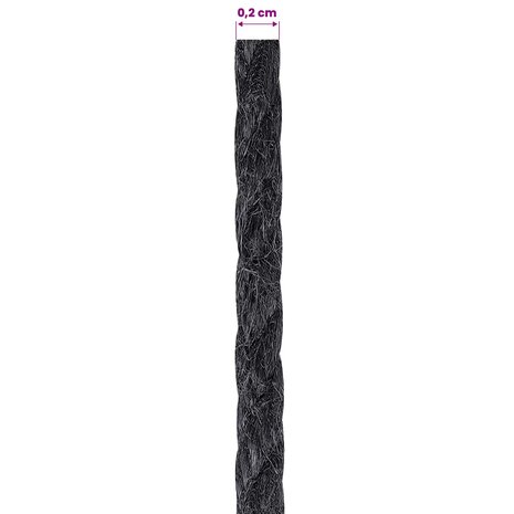 Jute Touw 2 pcs 2 Zwart 100% Tossa jute 5