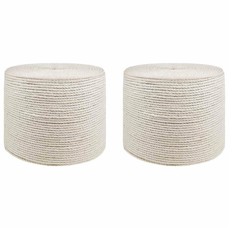 Jute Touw 2 pcs 2 Wit 100% Tossa jute 1