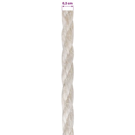 Jute Touw 2 pcs 2 Wit 100% Tossa jute 5