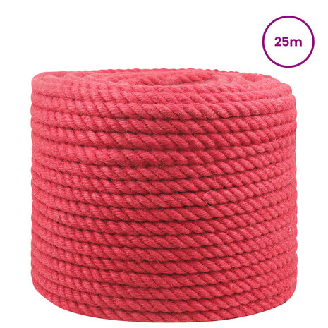 Jute Touw Rood 100% Tossa jute 2