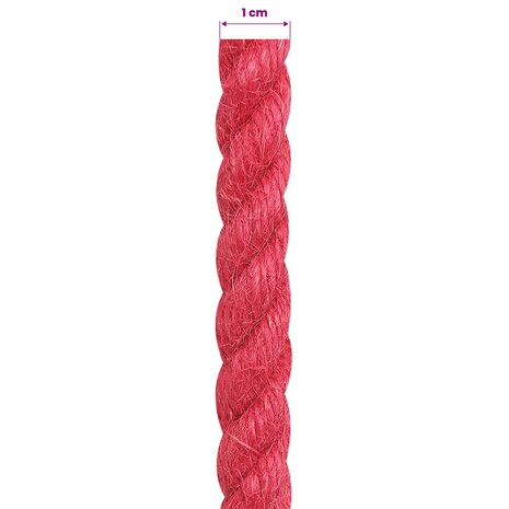Jute Touw Rood 100% Tossa jute 5