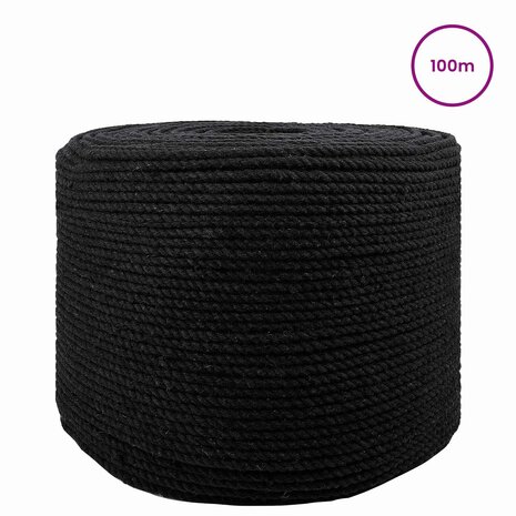 Touw 2 pcs Zwart Katoen 2