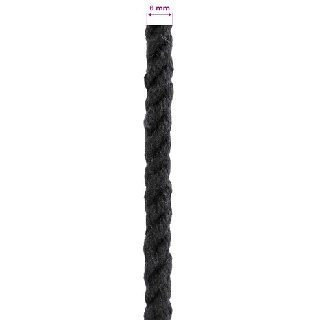 Touw Zwart 0,6 x 0,6 x 5000 cm Katoen 5