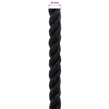 Touw Zwart 1 x 1 x 2500 cm Katoen 5