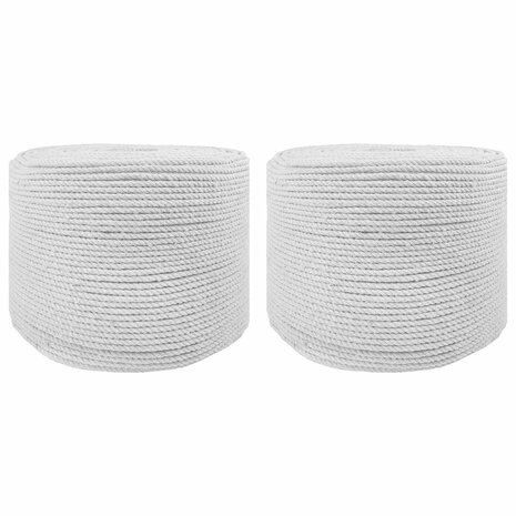 Touw 2 pcs Wit Katoen 1