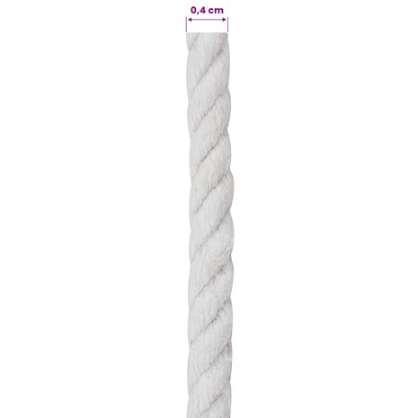 Touw Wit 0,4 x 0,4 x 5000 cm Katoen 5