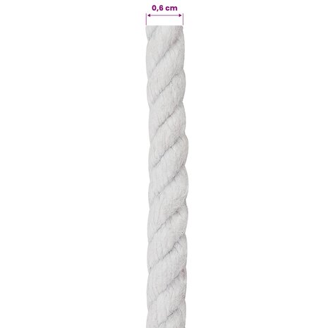 Touw Wit 0,6 x 0,6 x 5000 cm Katoen 5