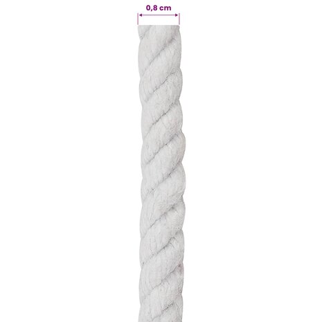 Touw Wit 0,8 x 0,8 x 2500 cm Katoen 5