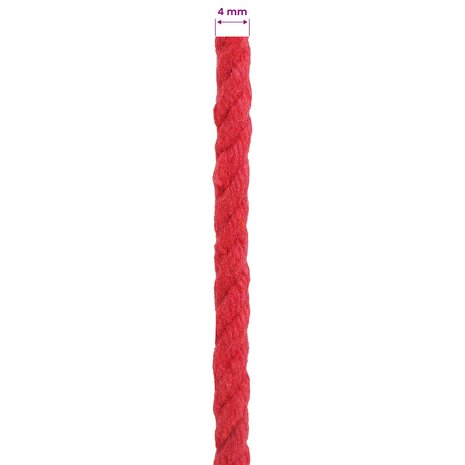 Touw Rood 0,4 x 0,4 x 10000 cm Katoen 5